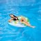 47" Green & Clear Geometric Inflatable Pool Inner Tube Ring